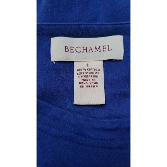 Embriodered Teacher Sweatshirt Bechamel Vintage Women's Top Size Large Blue - Picture 11 of 13